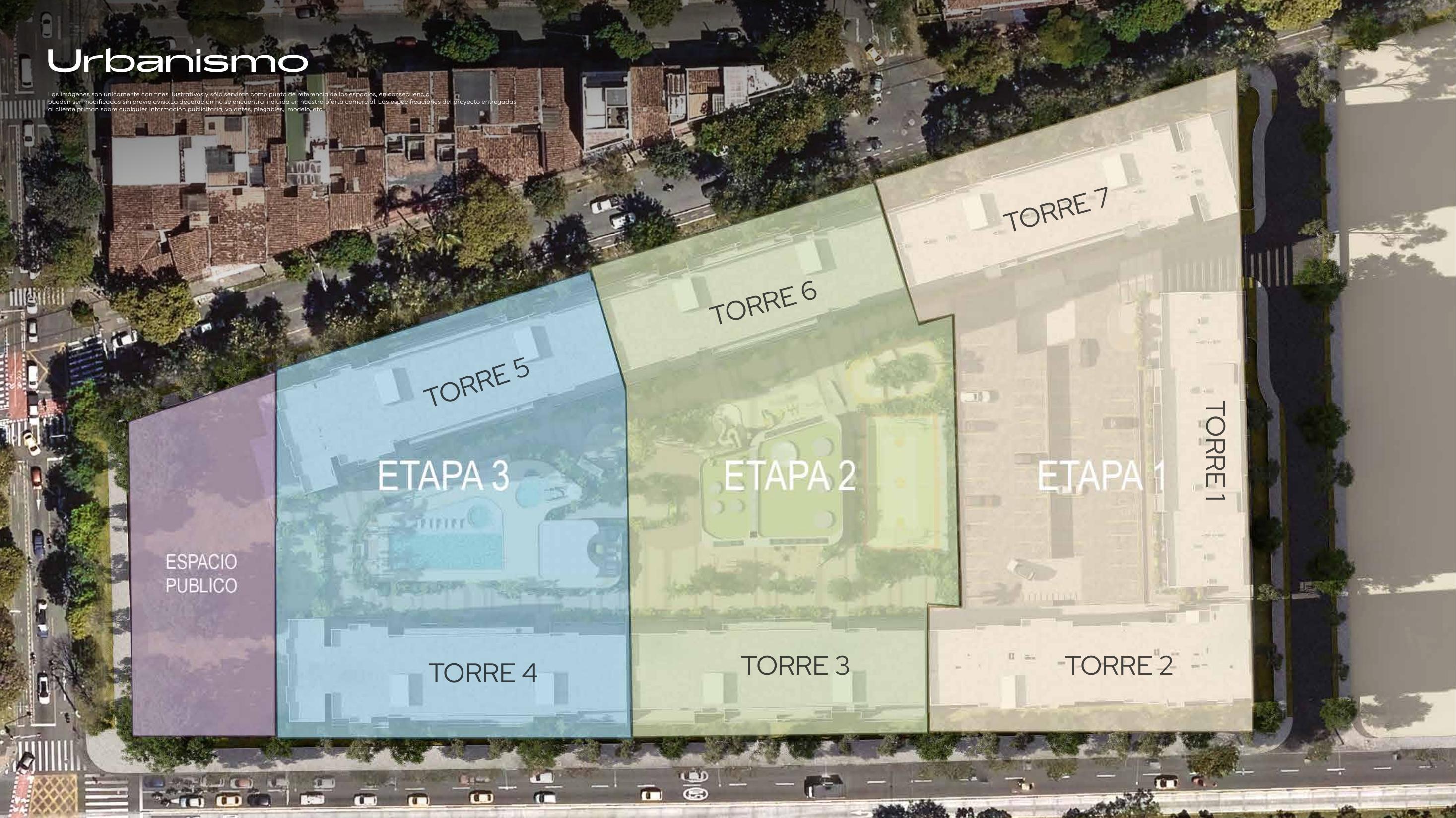 Urbanismo · 7 torres — Atrium Bulevar Residencial