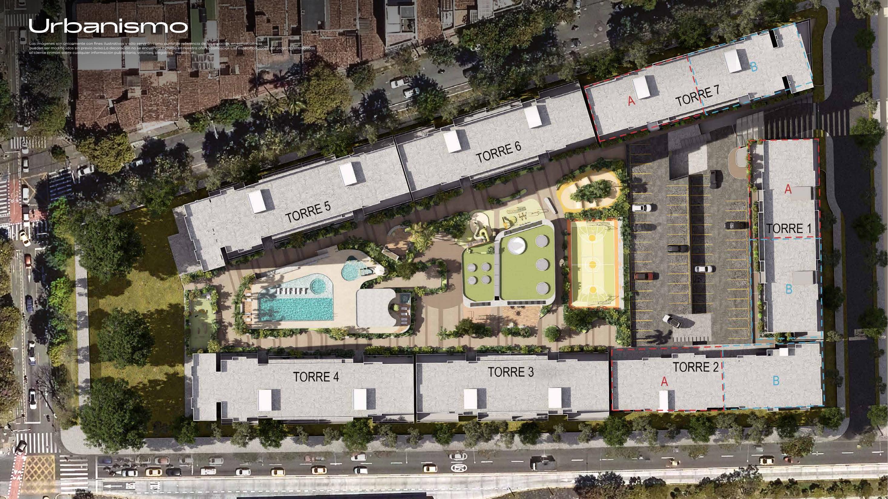 Plazoleta central — Atrium Bulevar Residencial